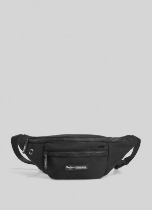 Bolsas & Mochilas Pepe Jeans Bumbag With Adjustable Handle Hombre Negras | 275AKCGWO
