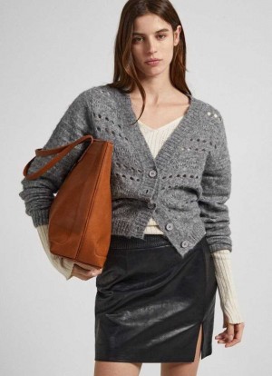 Bolsas & Mochilas Pepe Jeans Embossed Logo Tote Bag Mujer Marrones | 895OFRHMY