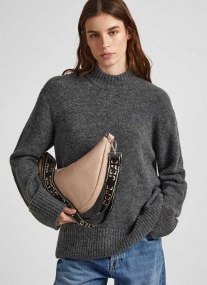 Bolsas & Mochilas Pepe Jeans Half Moon Bag Mujer Marrones Beige | 180JOITZX