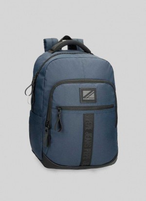Bolsas & Mochilas Pepe Jeans Laptop Backpack With 2 Compartments Hombre Azules | 725TGHUJC