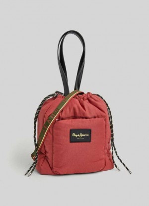 Bolsas & Mochilas Pepe Jeans Light Fabric Tote Bag Mujer Marrones | 768WBELIA