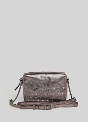 Bolsas & Mochilas Pepe Jeans Metallic Camera Bag Mujer Gris | 836SLCDEK