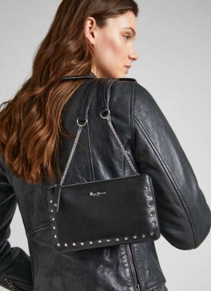 Bolsas & Mochilas Pepe Jeans Star Handbag Mujer Negras | 324MYPKED