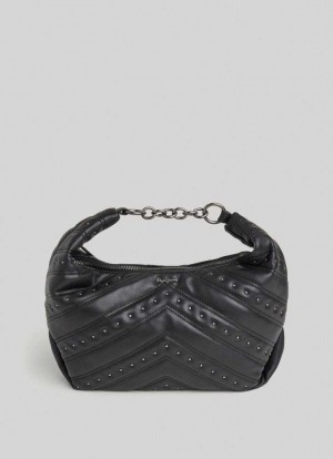 Bolsas & Mochilas Pepe Jeans Studded Handbag Mujer Negras | 092ARCNGU