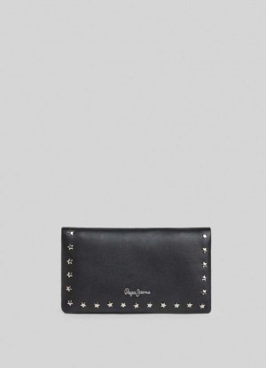 Bolsas & Mochilas Pepe Jeans Studded Purse Mujer Negras | 273TRFMIC