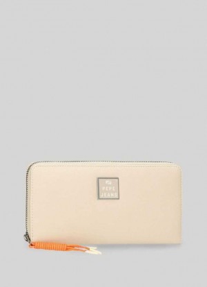 Bolsas & Mochilas Pepe Jeans Zip Wallet Mujer Blancas | 132NQYBLM