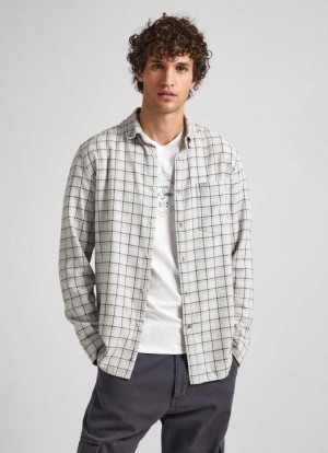 Camisas Pepe Jeans Checked Melange Shirt Hombre Gris | 024IGJVXN