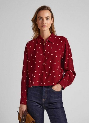 Camisas Pepe Jeans Dot Print Shirt Mujer Multicolor | 107PYZBGA