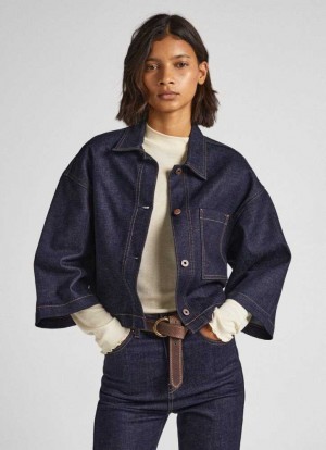 Camisas Pepe Jeans Oversized Denim Shirt Mujer Azules | 723EXVBHC