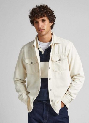 Camisas Pepe Jeans Regular Fit Denim Overshirt Hombre Azules | 840VKDSWB