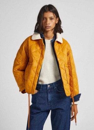 Chaqueta Pepe Jeans Acolchado Down Jacket Mujer Amarillo | 482CIFYML