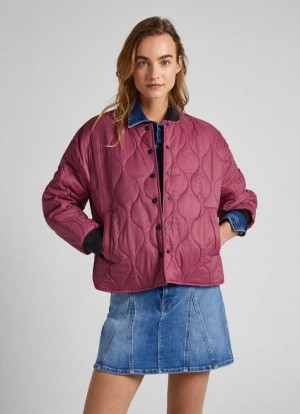 Chaqueta Pepe Jeans Acolchado Down Jacket Mujer Rojas | 750DFRKWO