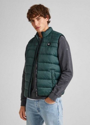 Chaqueta Pepe Jeans Acolchado Vest Hombre Verde | 603VSULPT