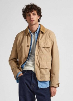 Chaqueta Pepe Jeans Carpenter Jacket Hombre Marrones Beige | 698WHYIKF