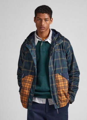 Chaqueta Pepe Jeans Checked Impermeables Anorak Hombre Multicolor | 473JWFDTA