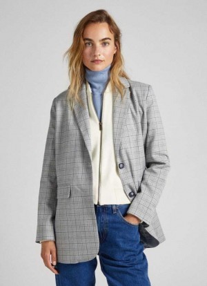 Chaqueta Pepe Jeans Checked Twill Blazer Mujer Multicolor | 425SKPJEN