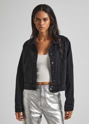 Chaqueta Pepe Jeans Denim Jacket With Seam Details Mujer Azules | 712QOBHKF
