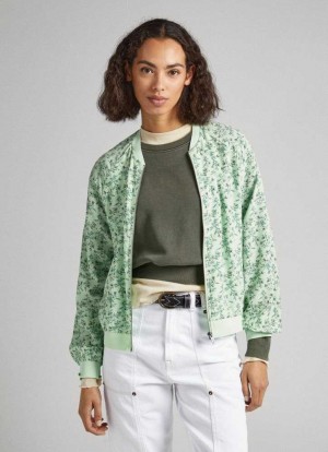 Chaqueta Pepe Jeans Floral Print Bomber Jacket Mujer Multicolor | 379TYQOMG