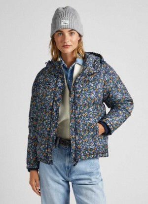 Chaqueta Pepe Jeans Floral Print Puffer Jacket Mujer Multicolor | 526WMHSXU