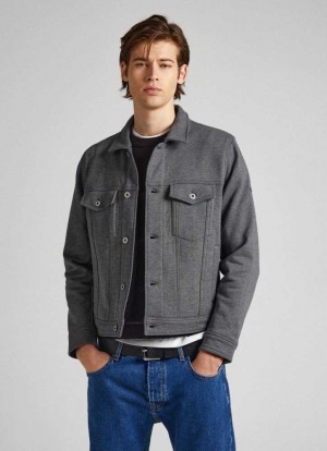 Chaqueta Pepe Jeans Heathered Fabric Jacket Hombre Gris | 051LYKMFI