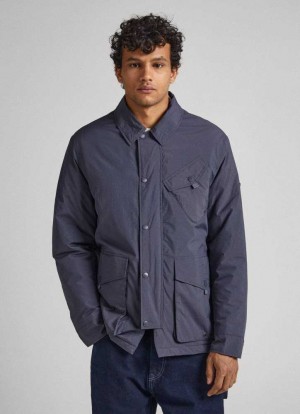 Chaqueta Pepe Jeans Nylon Hunting Jacket Hombre Gris | 830HRQFWL