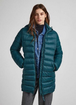 Chaqueta Pepe Jeans Nylon Puffer Jacket Mujer Verde | 276ZMXEQW