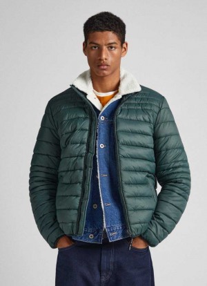 Chaqueta Pepe Jeans Nylon Puffer Jacket Hombre Verde | 173UTNMOA