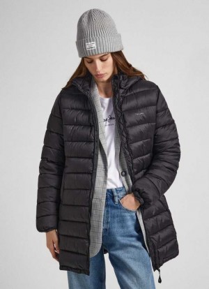 Chaqueta Pepe Jeans Nylon Puffer Jacket Mujer Negras | 857NUQDGM