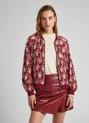 Chaqueta Pepe Jeans Ornamental Bomber Jacket Mujer Multicolor | 785VOUMZR
