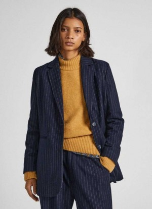 Chaqueta Pepe Jeans Pinstripe Blazer Mujer Multicolor | 890YXWJBE