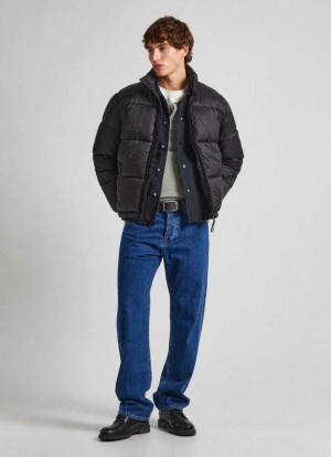 Chaqueta Pepe Jeans Puffer Jacket Hombre Negras | 834CEIFKQ
