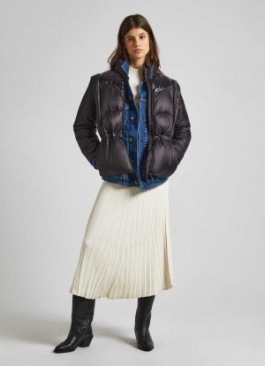 Chaqueta Pepe Jeans Puffer Jacket Mujer Negras | 346HIJSFC