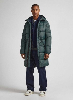 Chaqueta Pepe Jeans Puffer Parka Hombre Verde | 105WAVBFR