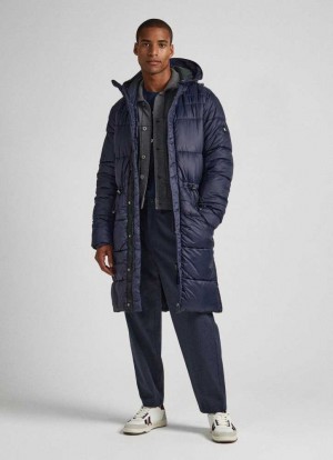 Chaqueta Pepe Jeans Puffer Parka Hombre Azules | 769NYOWBM
