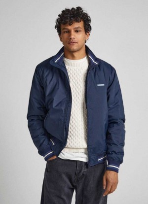 Chaqueta Pepe Jeans Recycled Fabric Bomber Jacket Hombre Azules | 943JTPBAO