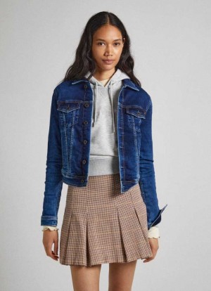 Chaqueta Pepe Jeans Regular Fit Gymdigo Denim Jacket Mujer Azules | 859EHPMVC