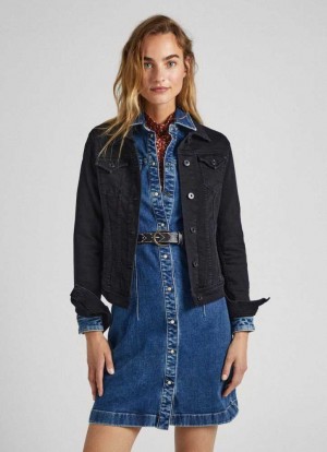 Chaqueta Pepe Jeans Regular Fit Gymdigo Denim Jacket Mujer Azules | 826XRHKDO