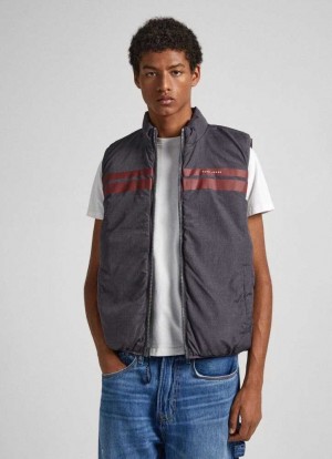 Chaqueta Pepe Jeans Reversible Acolchado Gilet Hombre Gris | 571TOADPE