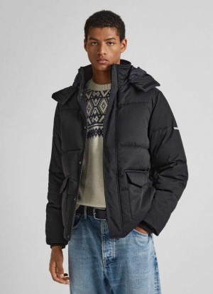 Chaqueta Pepe Jeans Twill Acolchado Down Jacket Hombre Negras | 285TJUKQC