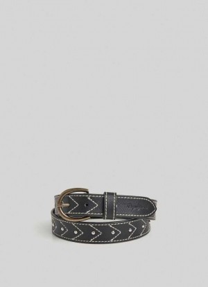 Cinturones Pepe Jeans Cuero Belt With Seam Details Mujer Negras | 178IUPZYE