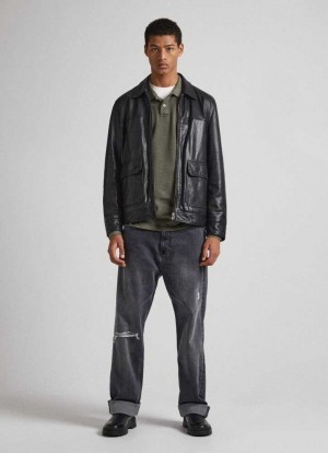 Denim Pepe Jeans Dan Mono Loose Fit Drop-rise Jeans Hombre Azules | 150EQYGDI