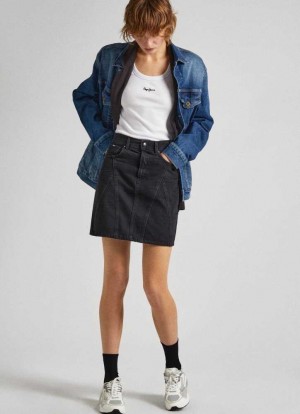 Denim Pepe Jeans Denim Mini Skirt Mujer Azules | 641RHUIGN