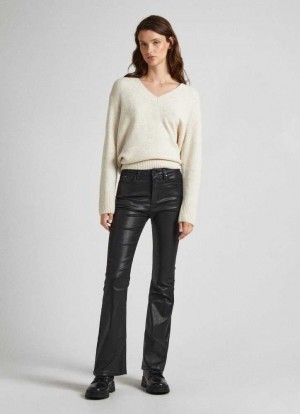 Denim Pepe Jeans Dion Flare Fit High-rise Jeans Mujer Azules | 452DLQBIE