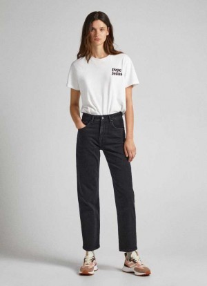Denim Pepe Jeans Dover Relaxed Fit High-rise Jeans Mujer Azules | 495PSAVEW