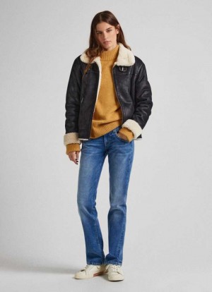 Denim Pepe Jeans Gen Regular Fit Mid-rise Jeans Mujer Azules | 462SYJDEZ