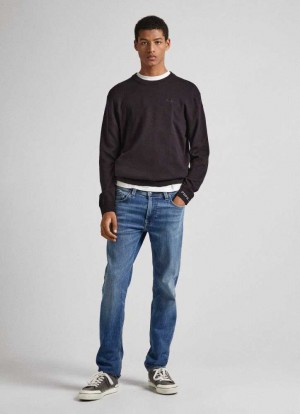 Denim Pepe Jeans Hatch Regular Slim Fit Mid-rise Jeans Hombre Azules | 972RIYFDM