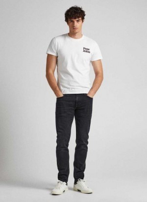 Denim Pepe Jeans Hatch Slim Fit Mid-rise Jeans Hombre Azules | 581ISNMCG