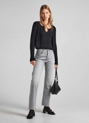 Denim Pepe Jeans High-rise Directo Fit Jeans Mujer Azules | 374NOJYKP