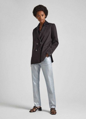 Denim Pepe Jeans High-rise Directo Fit Jeans Mujer Azules | 957SNVHXE