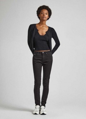 Denim Pepe Jeans High-rise Flaco Fit Jeans Mujer Azules | 319BGKSXN